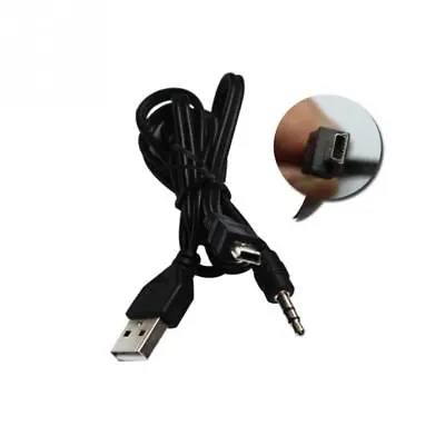 USB 2.0 Charging Cord To Mini USB Male 3.5mm Jack Plug Audio Cable Adapter • $1.69