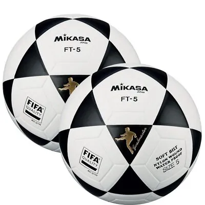 Mikasa FT5 Goal Master FIFA Soccer Ball Size 5 Official FootVolley Ball 2 Pack • $84.90