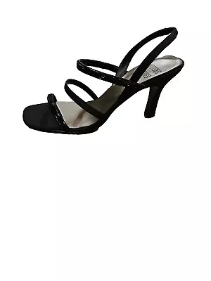 Mootsies Tootsies 'Mozippy' In Black Satin And Strappy Jet Black Glass Bead... • $15