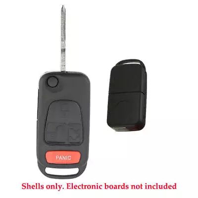 Remote Flip Key Case Shell 4B Compatible With Mercedes Benz Uncut Blade HU64 • $10.17