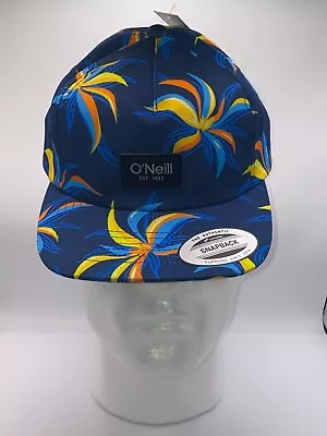 $29.99 • Buy O'NEILL Navy Flora Snapback Trucker Summer Beach Hat Cap