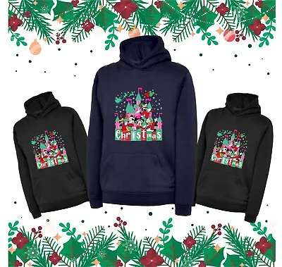 Merry Christmas Mickey Mouse Family Pack Hoodie Minnie Disney Xmas Unisex Top • $23.98