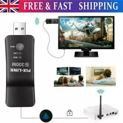 Samsung Capable Smart TV LAN Adapter Ethernet WiFi Wireless Dongle 300M RJ-45 UK • £10.99