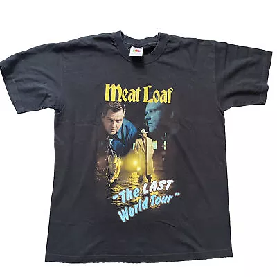 MEAT LOAF The Last World Tour T-Shirt Size Med Black Back Print • £13.29