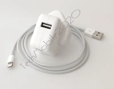 Genuine Apple 12W Wall Adapter Plug OR Lightning Cable For IPad Pro 10.5  Mini 5 • £5.49