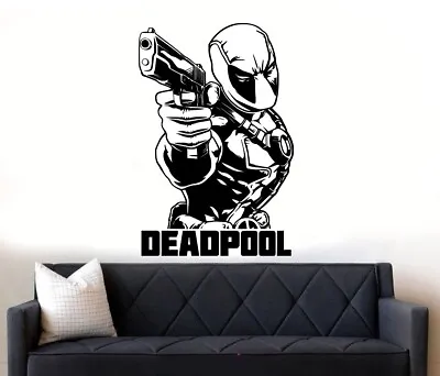 Deadpool Marvel Superhero Action Hero Children's Decal Wall Art Sticker Picture • £15