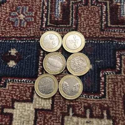 JOB LOT 6x TWO POUND COINS- COIN HUNT  COINS  £2  RARE TWO POUNDS - SET OF 6 • £18.60