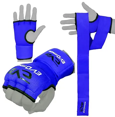EVO Boxing Gel Gloves Hand Wraps Punch Bag Inner Glove MMA Martial Arts UFC Gear • £5.99
