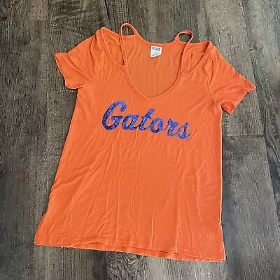 Victoria's Secret PINK Florida Gators Women's XS Short Sleeve T Shirt Sequins • $9.99