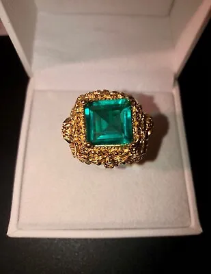 Versace Brilliant Emerald Ring • $1200