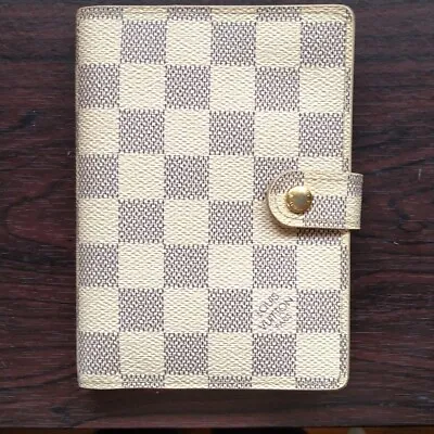 Louis Vuitton Damier Azur Agenda PM Notebook Diary Cover LV 6 Holes • $194.96