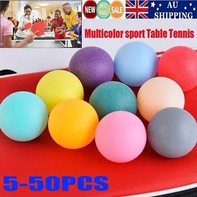 $18.90 • Buy 5-50Pc Colored Pong Balls 40mm Entertainment Table Tennis Balls Ball Sports ⚡