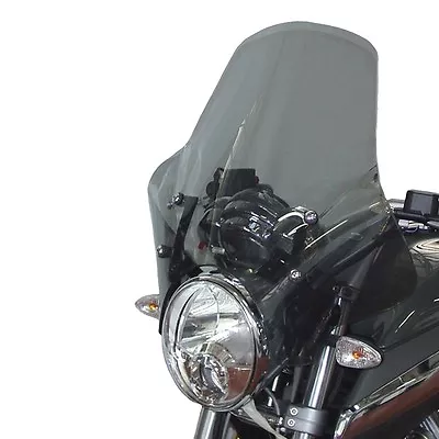 Windshield Suitable For Moto Guzzi Breva V1100 Smoke Grey 465 Mm • $281.22