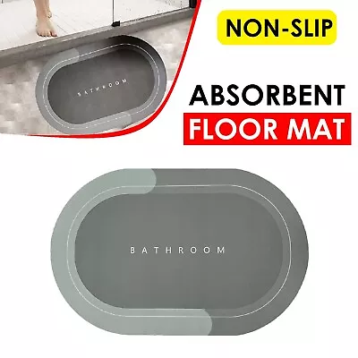 Super Absorbent Floor Mat Soft Bathroom Mat Kitchen Mat Mud Non-Slip Bath Mat • $14.59