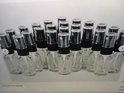 24 2oz  Clear Plastic Spray Bottles Travel Perfumes Refill PET Mist Pump Reuse • $22.95