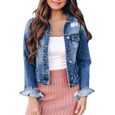 $42.49 • Buy Womens Ladies Long Sleeve Button Up Denim Jacket Jeans Coat Outwear Pocket AU/
