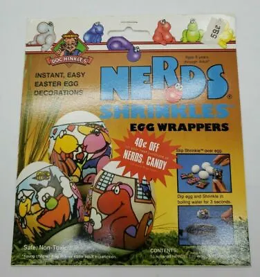 Vintage Doc Hinkles 1986 NERDS Candy Shrinkles 12 Egg Wrappers For Easter Eggs • $7.95