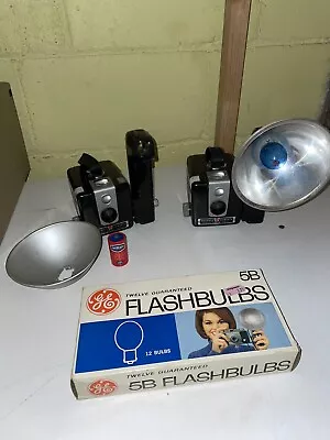 Vintage Kodak Brownie Hawkeye Camera Flash Model W/ Flash Attachment & Film • $35