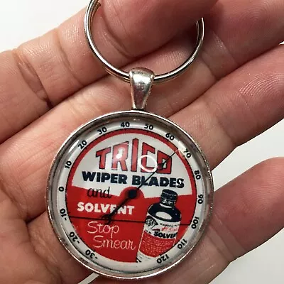 Vintage Trico Wiper Blades And Solvent Thermometer Temperature Sign Keychain • $12.95