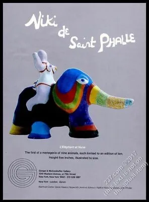 1979 Niki De Saint Phalle Nana Elephant Art NYC Gallery Show Vintage Print Ad • $29.97