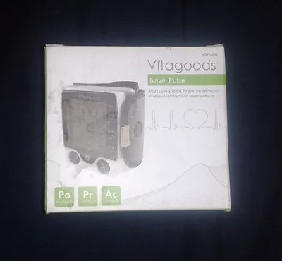 Vitagoods Travel Pulse Portable Wrist Blood Pressure Monitor - VGP-4200 • $20