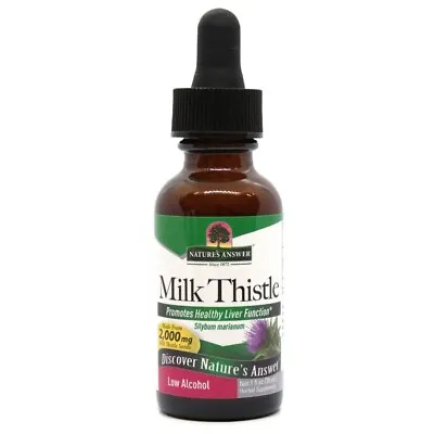 Nature's Answer Milk Thistle 2000mg 30ml Herbal Liquid Promotes Liver Functions • £16.99