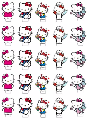 25 Hello Kitty Stand Up Edible Cupcake Topper • $12.75