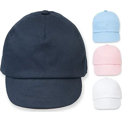 Baby Toddler Larkwood 100% Cotton Twill Soft Peak Cap Hat • £5.29