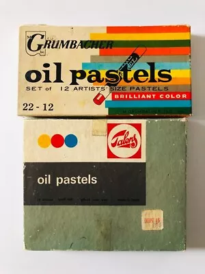 Vintage Oil Pastels Lot Of 35 Pcs Grumbacher And Talens Japan Pre-Owned / Used • $25