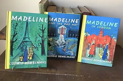 Set Of 3 Vintage Madeleine Hardback Books By Ludwig Bemelmans 7.5 X 5.5” • $12
