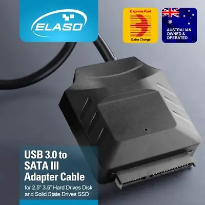 $9.95 • Buy USB 3.0 To SATA III Adapter Cable Converter 2.5  3.5” Hard Drives Disk HDD SSD