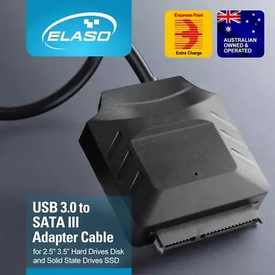 $9.95 • Buy USB 3.0 To SATA III Adapter Cable Converter 2.5  3.5” Hard Drives Disk HDD SSD