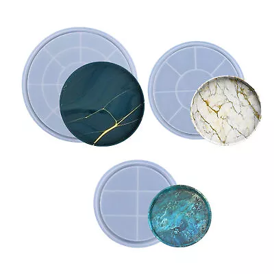 DIY Resin Tray Mold Round Serving Tray Mold For Epoxy Resin Casting DIY Makeup  • $25.97