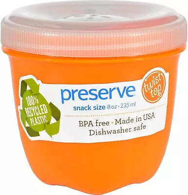 Preserve Orange Mini Round Food Storage Container 8 Ounce 1 Ea • $6.15