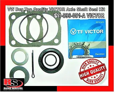 $10.50 • Buy VW Bug Top Quality Axle Shaft Seal Kit 111-598-051-A VICTOR From Radke