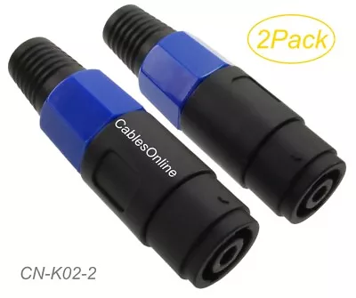 2-Pack 4-Pole Speaker Female Extension Cable Connector CN-K02-2 • $9.98