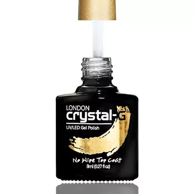 Crystal-G LONDON NO WIPE TOP COAT Soak Off UV LED Varnish Gel Nail Polish UK NEW • £3.40