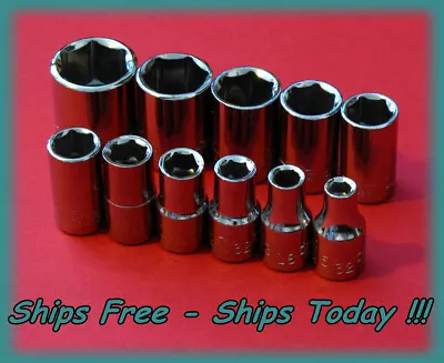 Craftsman 1/4  Drive 11 Piece 6pt Point SAE Chrome Socket Set Standard Inch STD • $15.79