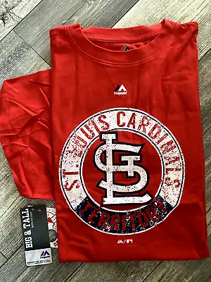 St. Louis Cardinals MLB Baseball Majestic Generate Red Shirt Mens Size 6XL • $24.95
