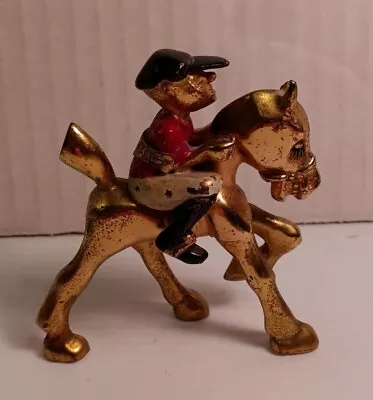 Vintage Niagara Falls Souvenir 1935 K & O  Jockey On Horse  Brass 3 1/8  X 3  • $50