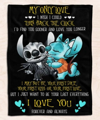 $74.99 • Buy Lilo And Stitch Movie Jack Skellington Style Halloween Stitch Bedroom Blanket