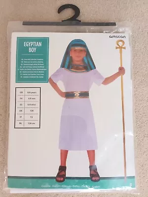 £6.99 • Buy Kids Egyptian Boy Costume Ancient King Pharaoh Fancy Dress Outfit Size 6-8 Years