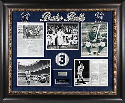 Yankees Babe Ruth Authentic Signed & Framed 1x2.5 Cut Signature BAS #AC01303 • $5999.99