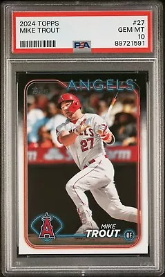 2024 Topps #27 Mike Trout PSA 10 GEM MINT Angels HOF Bound • $59.99