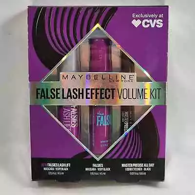 Maybelline New York False Lash Effect Volume Kit Very Black Mascara Gift NIP • $12
