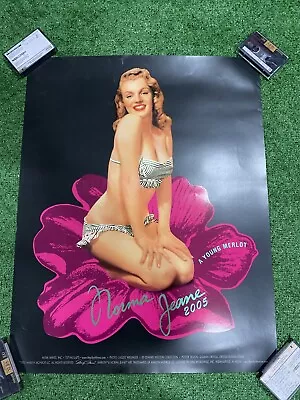 2005 Marilyn Monroe Wines A Young Merlot Poster Original 28X22in Napa Valley • $20