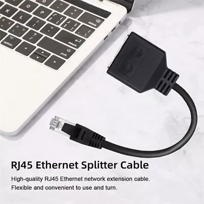 RJ45 LAN Ethernet Cable Splitter Cable Ethernet Socket Gigabit Ethernet Splitter • $11.85