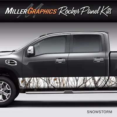 Camo  Snowstorm  Rocker Panel Graphic Decal Wrap Kit Truck Large - 6 Sizes • $79.99