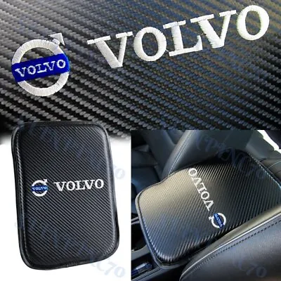 For VOLVO Carbon Car Center Console Armrest Cushion Mat Pad Cover Embroidery X1 • $14.49