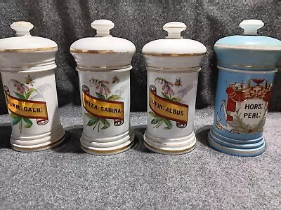 Large Vintage Ceramic Apothecary Jars With Lid Drogueria Belga • $100